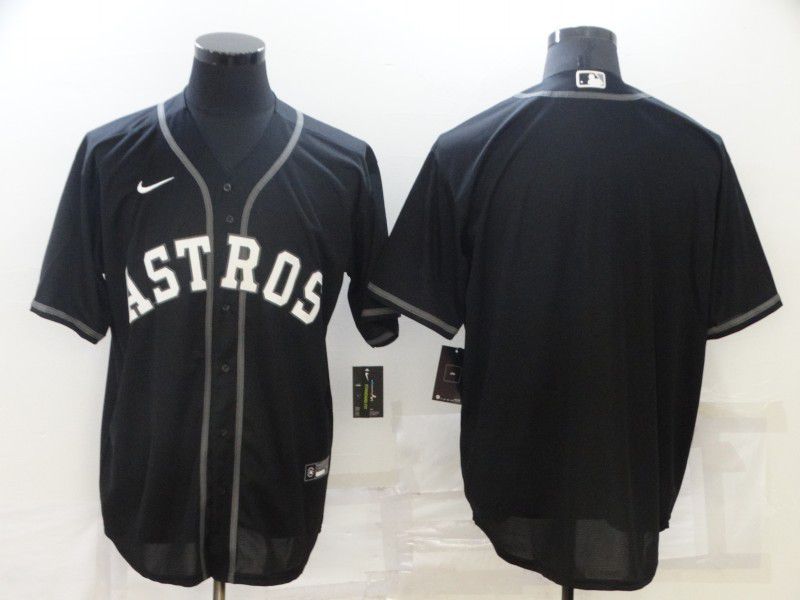 Men 2025 Houston Astros Blank Black Nike MLB Jersey style 61->houston astros->MLB Jersey